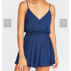 NWOT Show Me Your Mumu Olympia Romper Navy